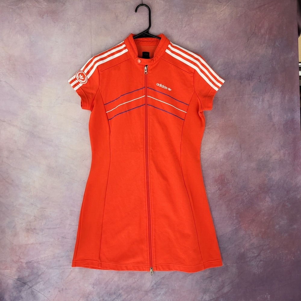 Vintage 2004 Adidas Originals Women's Full-Zip Track Dress - Size Medium